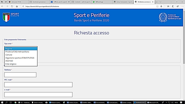 screenshot piattaforma